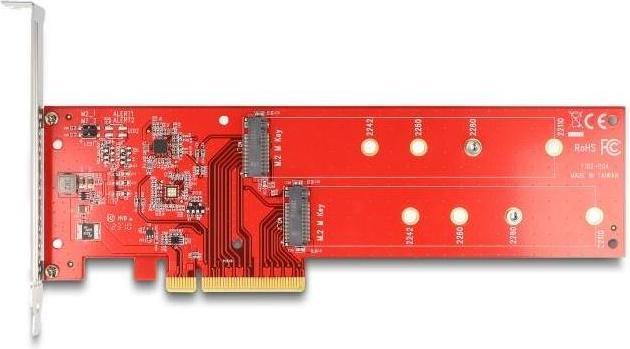 Immagine prodotto Delock Scheda PCI Express x8 a 2 x NVMe M.2 interni Chiave M 110 mm - Biforcazione - Fattore di forma a