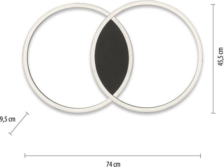 Image du produit Paul Neuhaus Neuhaus Plafonnier à LED 2700-5000K, RGB, sw 6145-18, 6145-18 (1500 lm)