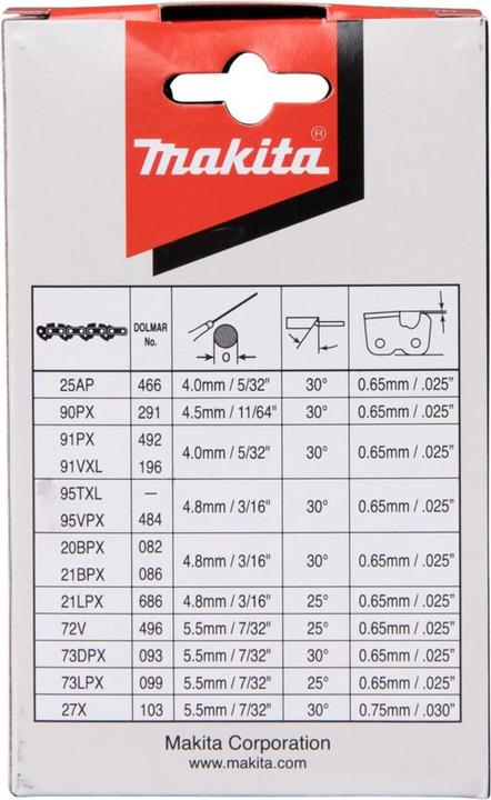 Produktbild Makita Sägekette 25cm 1,1mm 3/8 (Kettensäge, Sägekette)