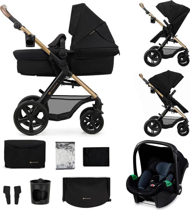 Actual product image KinderKraft Multifunctional Baby Stroller MOOV 2 XL AIR PURE BLACK