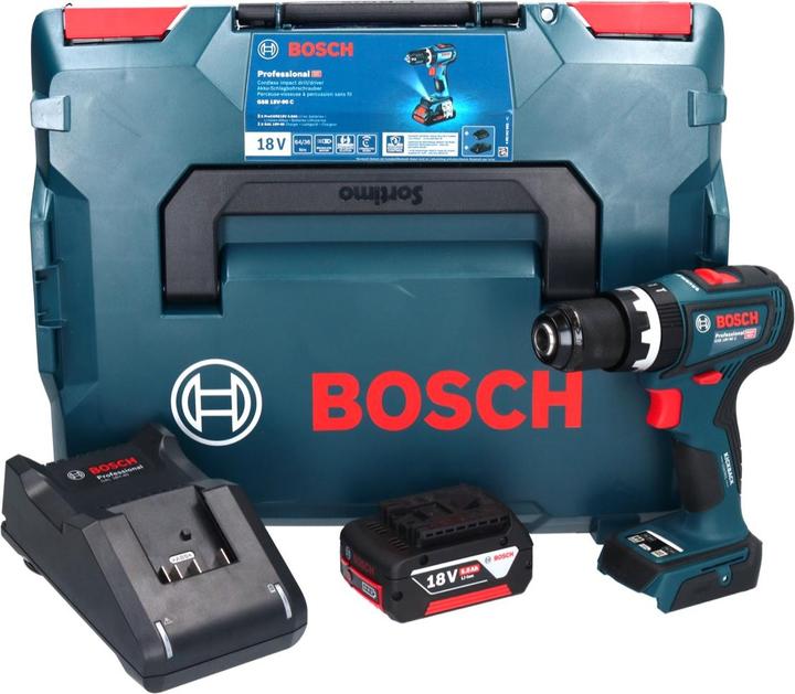 Produktbild Bosch Professional Bosch GSB 18V-90 C Professional Akku Schlagbohrschrauber 18 V 64 Nm Brushless + 1x Akku 5,0 Ah + (Akkubetrieb)