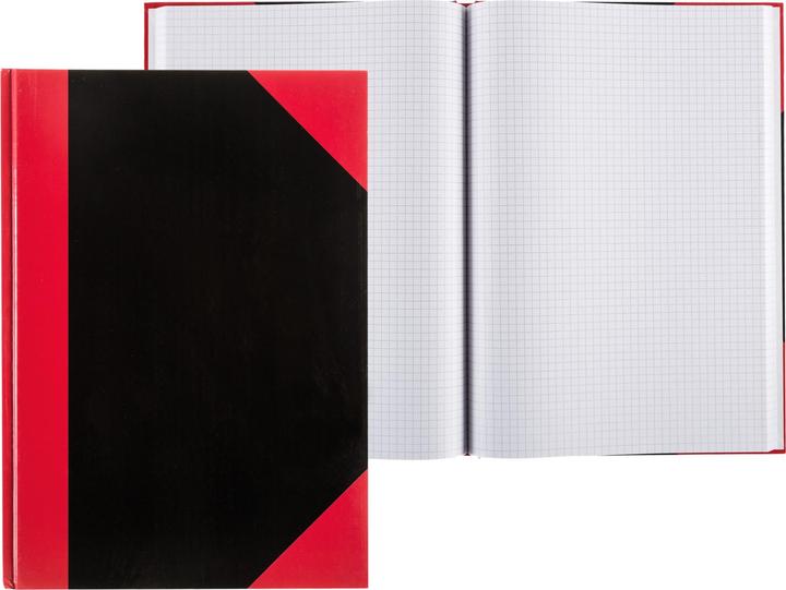 Immagine prodotto Idena Quaderno A6 quadrato nero rosso FSC-Mix (A5, Quadretti, Copertina rigida)