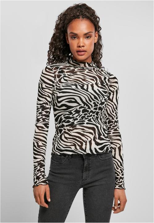 Actual product image Urban Classics Ladies AOP Mesh Turtleneck Longsleeve (XL)