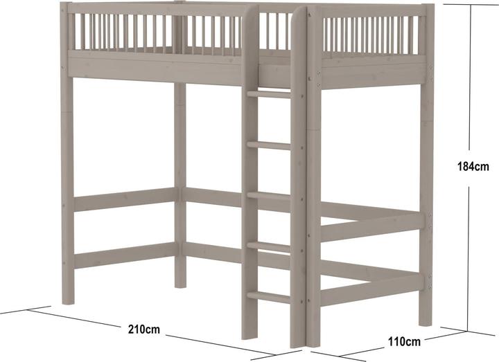 Image du produit Flexa Lit mezzanine Classic avec entretoises (90 x 200 cm)