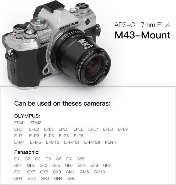 Image du produit TTArtisan 17mm f1.4 Micro 4/3 (Micro Four Thirds, APS-C / DX)
