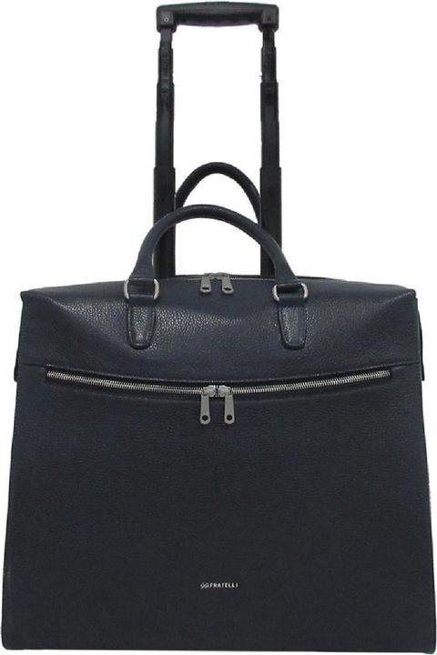 Gigi Fratelli Fratelli Dames Leren Laptop Trolley 15.6 inch Romance Business ROM8015 Blauw