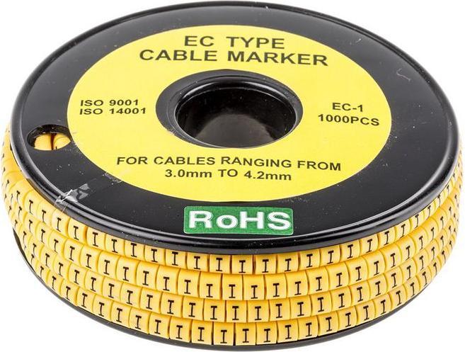 Actual product image Rs Pro Slide On PVC Yellow Cable Marker I