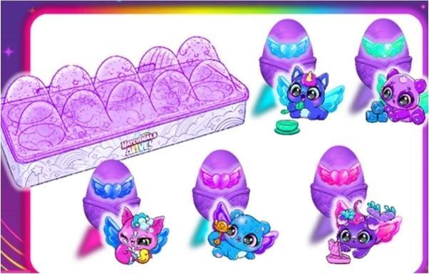 Actual product image Hatchimals EGG COL Neon Rainbow Carton GML
