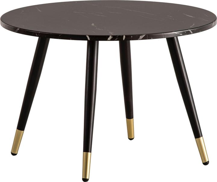 Produktbild FineBuy Couchtisch Sofatisch Marmor Optik 60 cm Wohnzimmertisch Rund Tisch (60 x 60 x 41 cm)