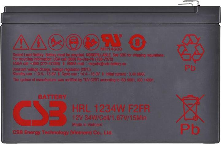 Immagine prodotto Orvaldi Batteria CSB HRL1234WF2FR 12V 9Ah (12 V, 9 Ah)