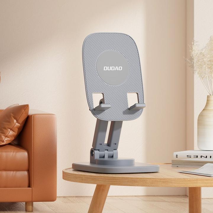 Immagine prodotto Dudao supporto telescopico da tavolo pieghevole per telefono tablet grigio (F5XS)
