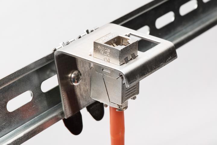 Produktbild Digitus Hutschienen Adapter für 1x Keystone Modul (Keystone Modulhalter)