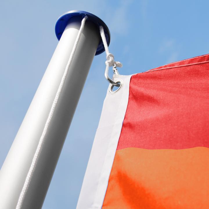 Actual product image tectake Flagpole aluminium