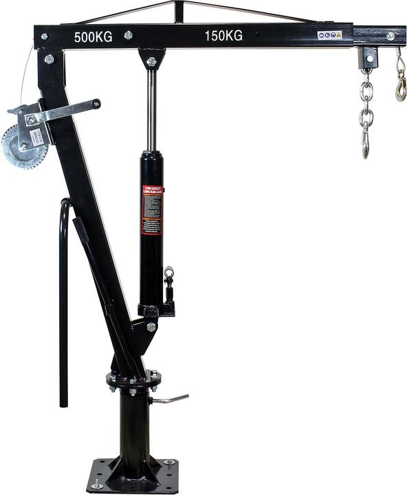 Produktbild Wiltec Pickup Kran Ladekran bis 1770mm 500kg 360° Seilwinde Bodenmontage
