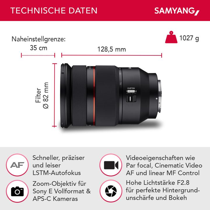 Produktbild Wiltec F2,8 (Sony E, Vollformat, APS-C / DX)