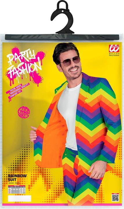 Produktbild Widmann Party Fashion Anzug Regenbogen Muster Jackett & Hose (M)