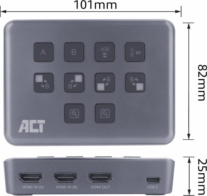 Produktbild Dual HDMI input USB-C Video Switcher for capturing and live streaming