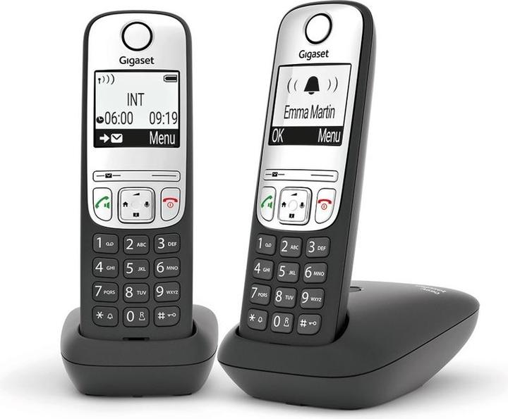 Gigaset Siemens Telefon A690DUO schwarz-silber