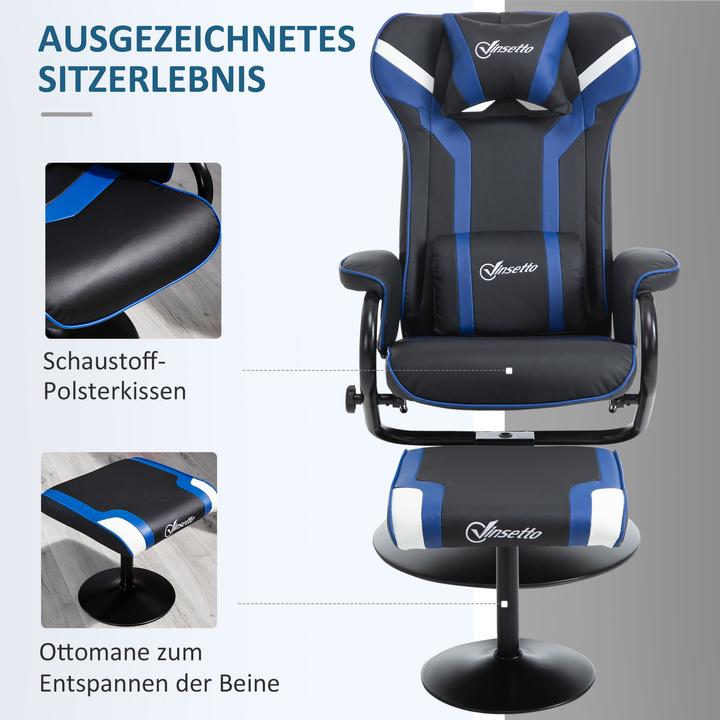 Produktbild Vinsetto Gamingsessel mit Hocker