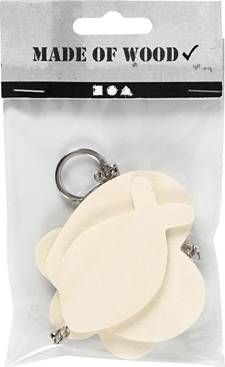 Actual product image Creativ Company Versier je Houten Sleutelhanger, 3st.