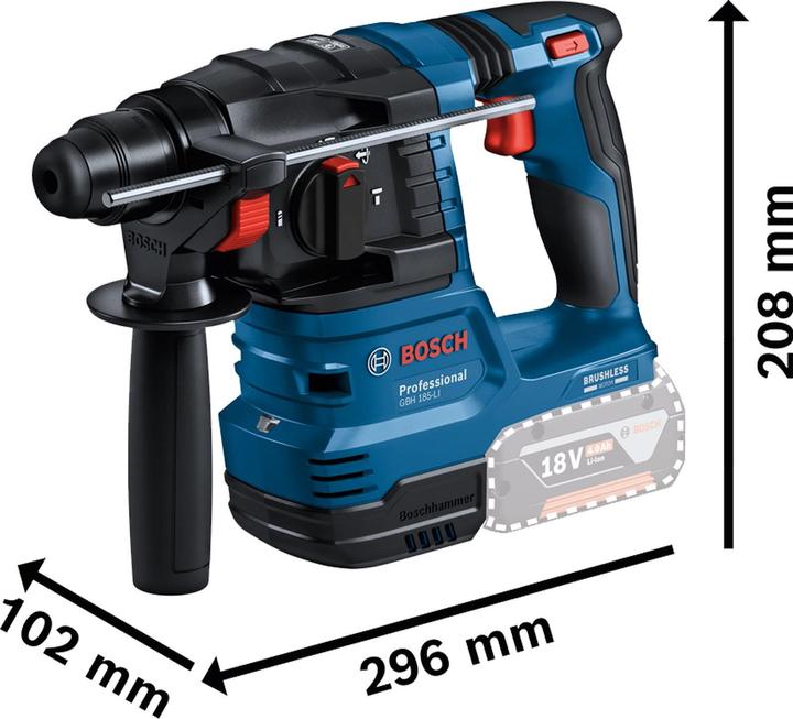 Produktbild Bosch Professional Akku-Bohrhammer mit SDS plus GBH 18V-22, L-BOXX (Akkubetrieb)