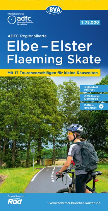 Image du produit ADFC-Regionalkarte Elbe-Elster-Flaeming Skate, 1:75.000, reiss- und wetterfest, mit kostenlosem (BVA BikeMedia GmbH, Club allemand de cyclisme (Allgemeiner Deutscher Fahrrad-Club e.V.), Allemand)