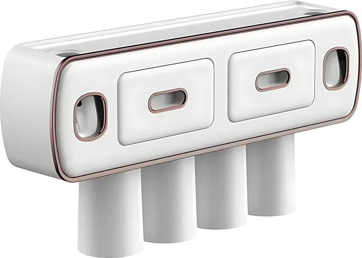 Immagine prodotto Hermex Porta spazzolini multifunzionale con cassetto Set di dispenser per dentifricio