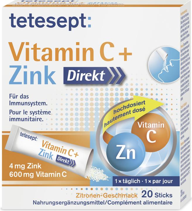 Tetesept Vitamin C + Zink (20 Stück, Pulver, Beutel, Sachet, 77.50 g)