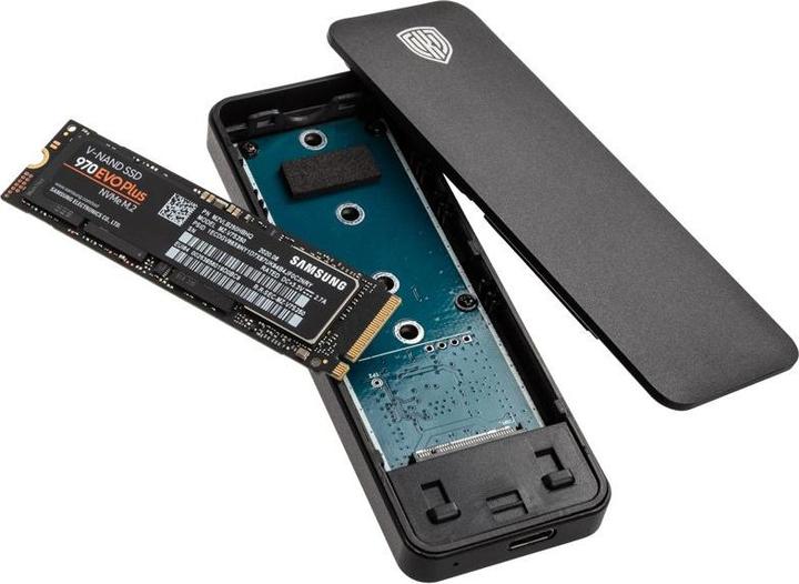 Actual product image Kolink KO-M2UC31 external housing for M.2 NVMe SSDs (M.2, M.2 2260, M.2 2242)