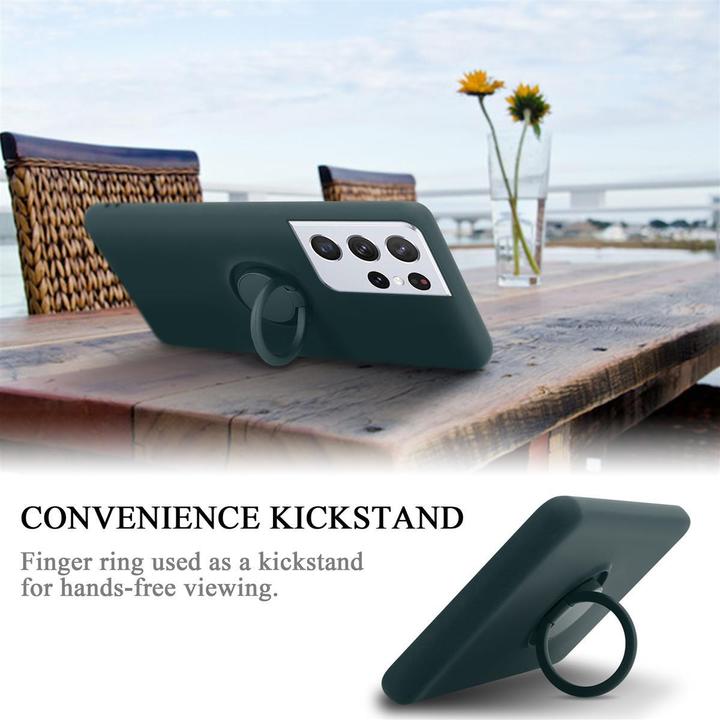 Productafbeelding Cadorabo TPU Vloeibare Ring Silicone Hoesje (Samsung Galaxy S21 Ultra)