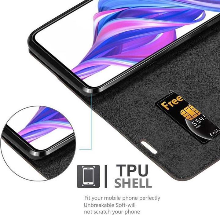 Actual product image Cadorabo Book Invisible Magnet Cover (Honor 9X)