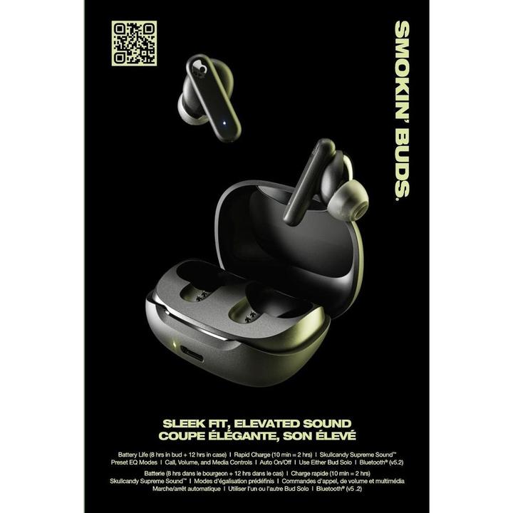 Image du produit Skullcandy Smokin Buds (pas de réduction du bruit, 8 h, Sans fil)