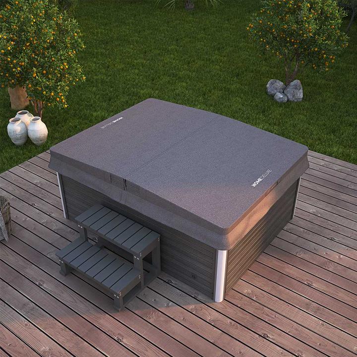 Actual product image Home Deluxe HOME-STAR outdoor whirlpool, 24 massage jets LED, steps and thermal cover, 3 persons (3 pers.)