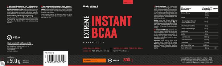 Image du produit Body Attack Extreme Instant BCAA (boîte de 500g) (1 pièce(s), Poudre, 500 g)
