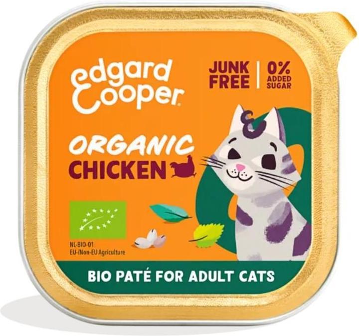Image du produit Edgard & Cooper Edgard Cooper - Cat Adult Vetfood Paté Organic Chicken - 85g (Adulte, 85 g)