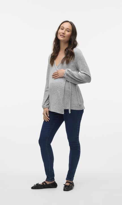 Produktbild Mamalicious Normal geschnitten V-Ausschnitt Top Bluse (M)