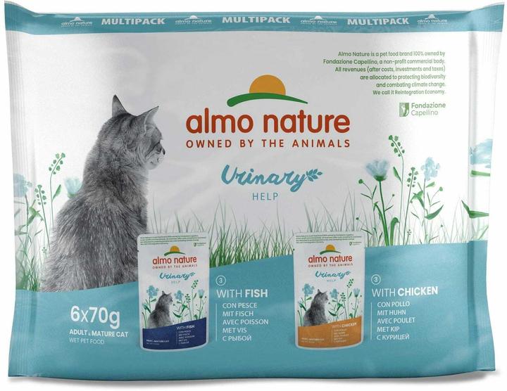 Produktbild Almo Nature Urinary Fisch+Huhn 6x70g (Adult, 6 Stk., 420 g)