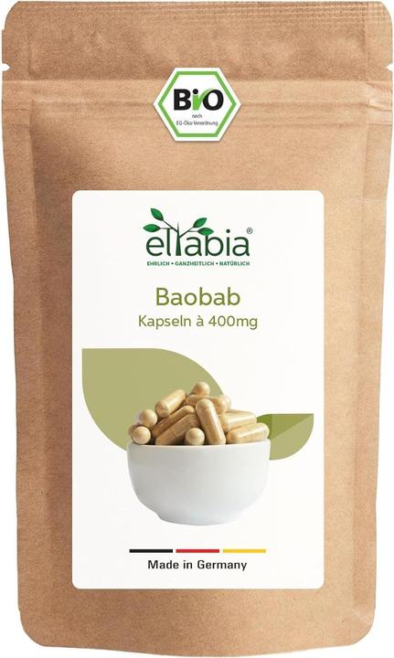 Actual product image Eltabia Organic Baobab Capsules | High Dose 1290mg daily dose (200 Piece, Capsules)