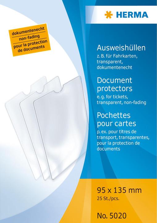 Immagine prodotto Herma Copertina per carta d'identità PP 95x135mm (9,5 x 13,5 cm, 25 x)