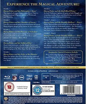 Actual product image Warner Bros Harry Potter - Complete 8-film Collection (Blu-ray, 2016, English)