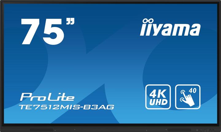 Produktbild iiyama TE7512MIS-B3AG Touch 75" UHD (3840 x 2160 Pixel, 75")