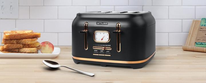 Produktbild Muse MS131 BC Edelstahl Toaster schwarz