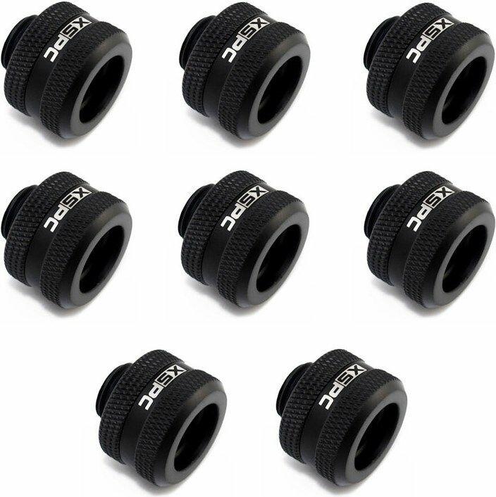 XSPC Connection G1/4" to 14mm hardtube, black matt - 8 pieces