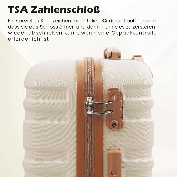 Image du produit Coolife 5-teiliges Reisekoffer Set (38 l, Bagage à main (jusqu'à 50l), M (50 - 90l), L (90 - 115l))