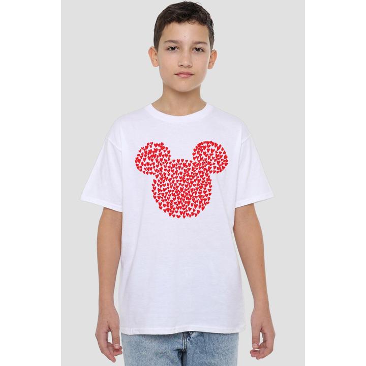 Immagine prodotto Disney Maglietta San Valentino Topolino Sagoma di Orecchie a Cuore Bambini (140)