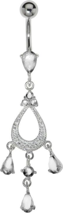 Produktbild Bijouteria Bauchpiercing (Chirurgenstahl 316L, Silber 925, Zirkonia)