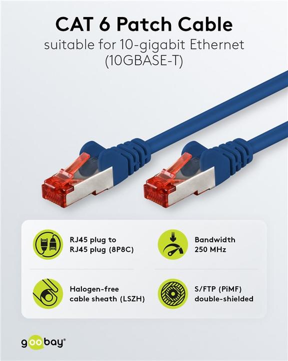 Produktbild Goobay Netzwerkkabel (S/FTP, CAT6, 1.50 m)