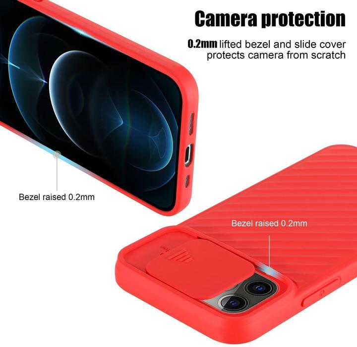Immagine prodotto Cadorabo Cover in TPU con protezione della fotocamera (Apple iPhone 12 Pro Max)