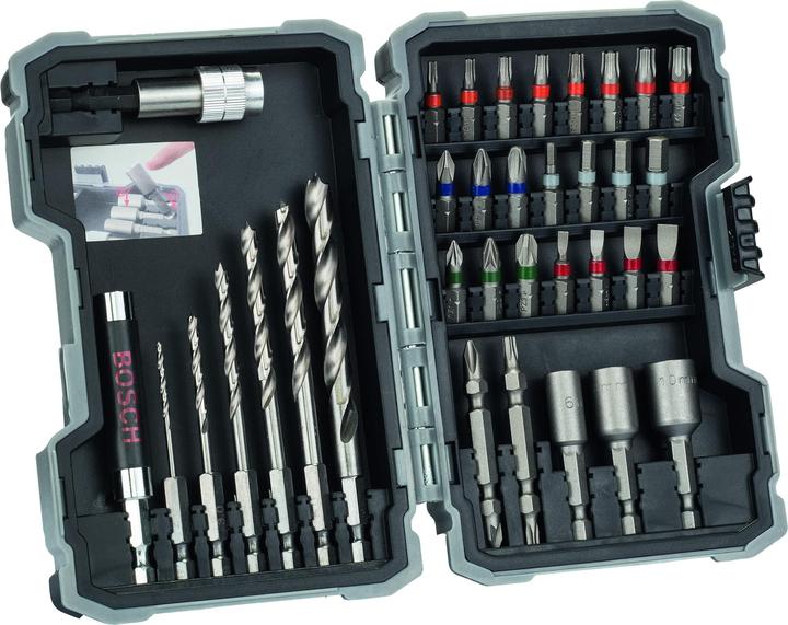 Bosch Professional Zubehör Set di punte e trapani per legno (Th20, SL4, Th10, SL5, SL3, PH2, PZ3, Th30, TH15, ESA4, EX3, PZ2, ESA6, PH1, ESA5, SL6, PH3, Th40, PZ1, Th27, Th25)