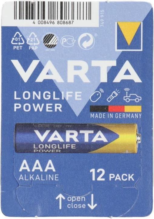 Immagine prodotto Varta Scatola di alimentazione LONGLIFE (12 pz., AAA, 1260 mAh)
